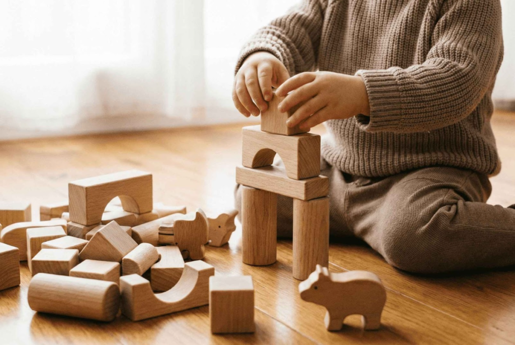 3. 【1歳〜】創造力の基礎「無垢材の積木」